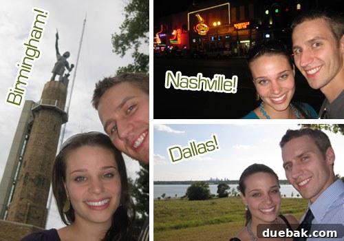 A vibrant street scene in Nashville, Tennessee, bustling with activity and colorful buildings