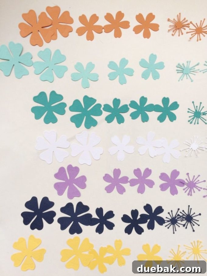 Image showcasing the process of assembling delicate paper flowers for a custom phone case design
