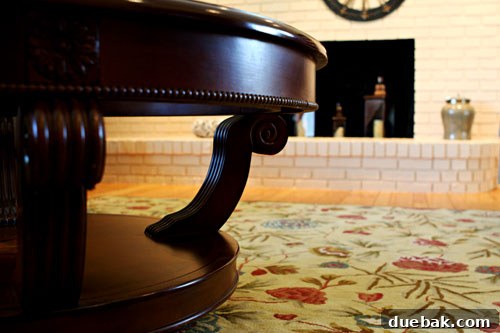 Inviting perspective of Amy's refreshed living room, demonstrating the success of the home decor project