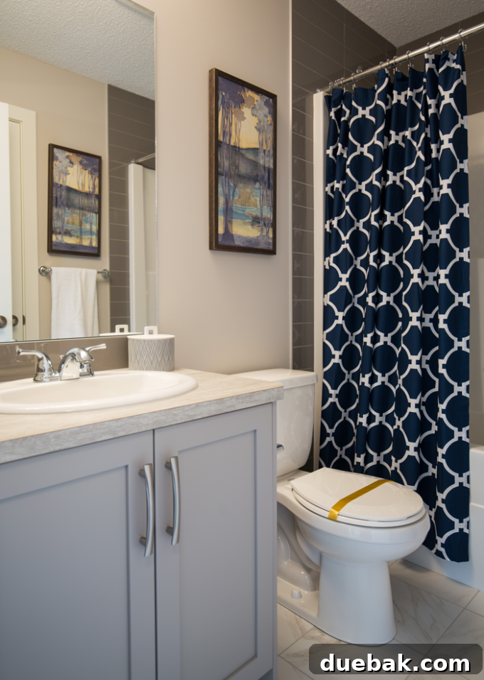 Contemporary bathroom vanity with ample storage