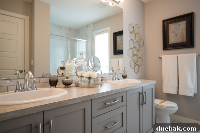 Bright and airy master ensuite with functional design