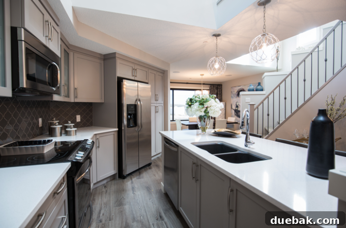 Bright kitchen dining area with contemporary furnishings