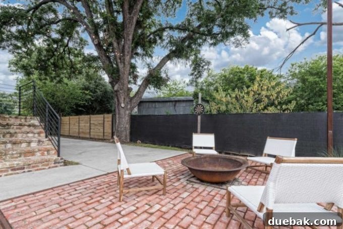 Fixer Upper Shotgun House backyard patio, designed for outdoor relaxation