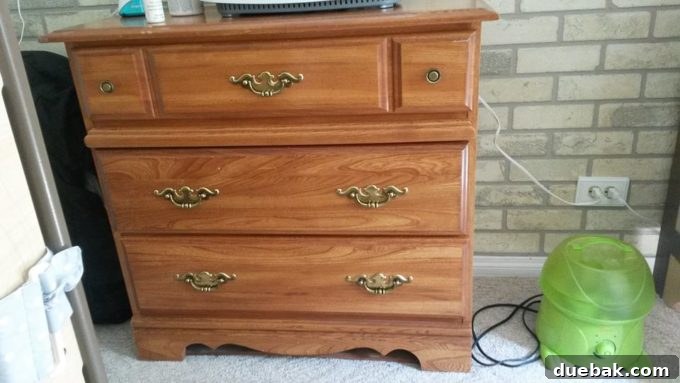 Before and After Dresser Makeover with Chalk Paint and Contact Paper