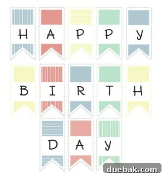 Free Printable Birthday Treat Banner for Cakes and Cupcakes 4 Free printable birthday cake banner pieces being cut out