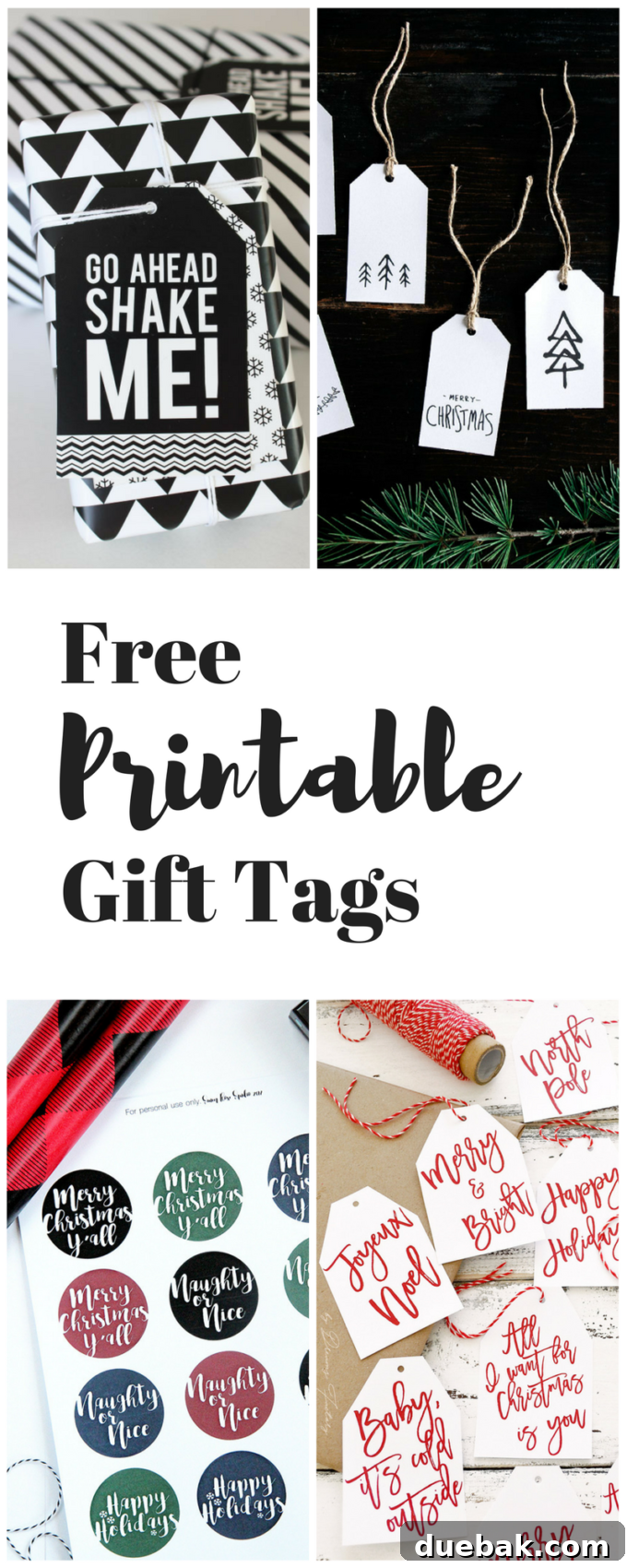 printable gift tags for Christmas