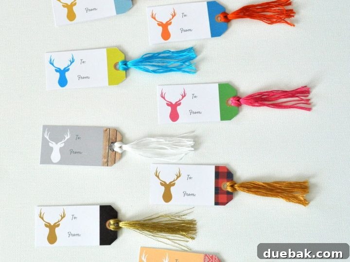 Add some plaid to your presents! If you have a rustic or traditional holiday decor style you totally need these plaid gift tags.