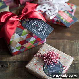 Chalkboard looking gift tags for a classic look from Lia Griffith