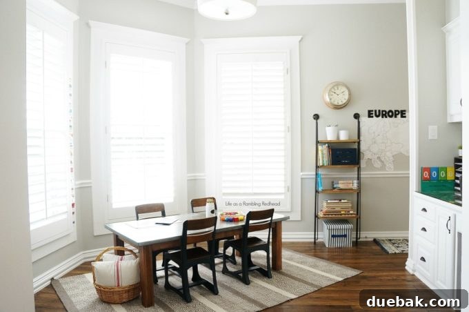 Whimsical Playroom Designs for Endless Fun 10 A dedicated homeschool room with ample natural light, vibrant decor, and functional workspaces, designed to be both conducive for learning and inspiring for play, from life as a rambling redhead.