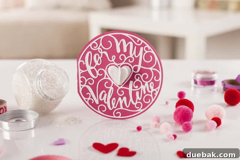 XO Valentine Banner made with Cricut metallic poster board