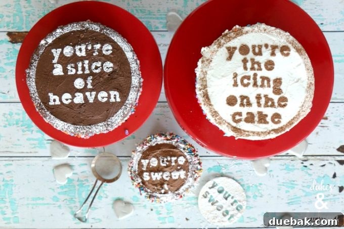 DIY Pie or Cake Stencils for Valentine's Day treats