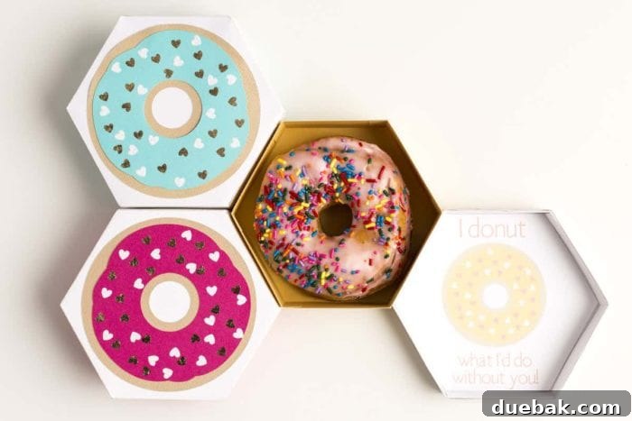 Cute Valentine Donut Box design