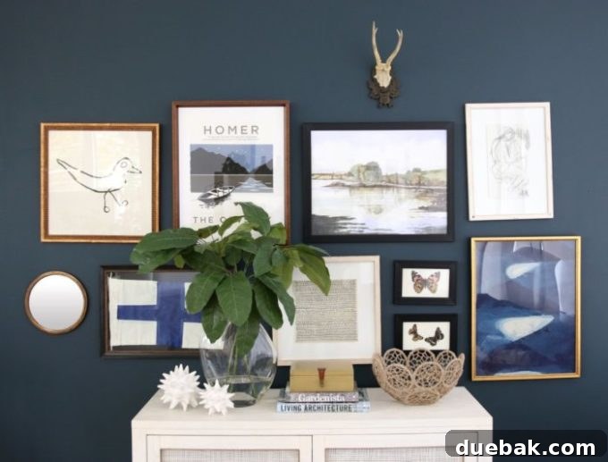 Modern living room with neutral tones and large-scale abstract digital print art