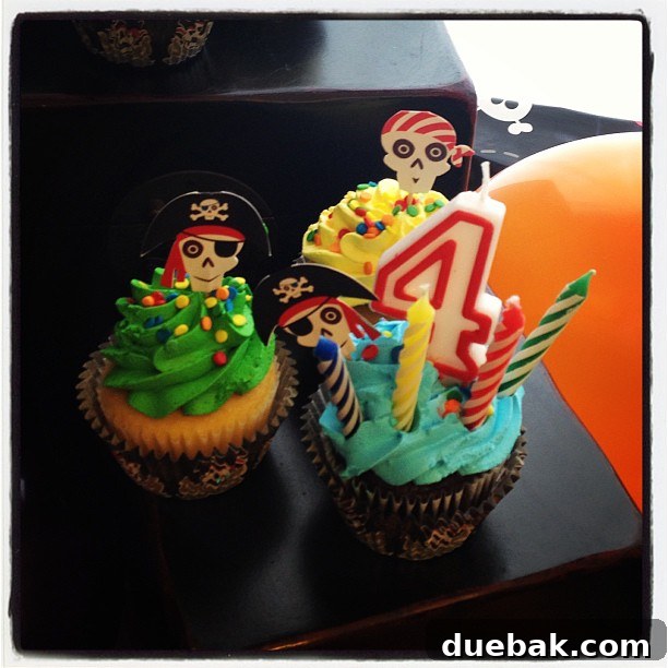 Pirate party decor featuring balloons and themed elements