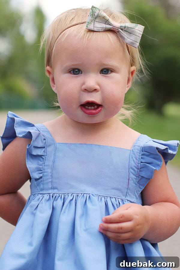 Sunny Stitching: Kids' Summer Outfit Patterns 3 Baby girl N in a handmade Kate top and Eloise shorts