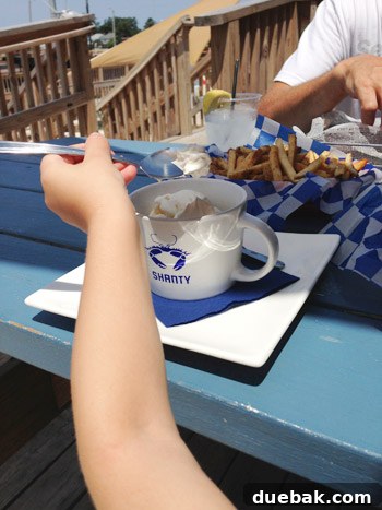Close-up of a child enjoying a key lime ice cream cone