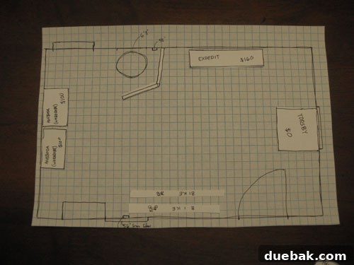 Rejected basement layout: basic, less functional