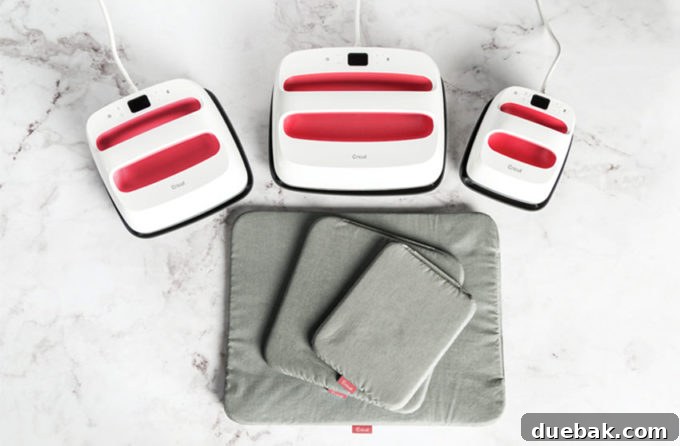 Effortless Iron-On Perfection 5 Cricut EasyPress 2 resting securely on its insulated safety base, ready for action