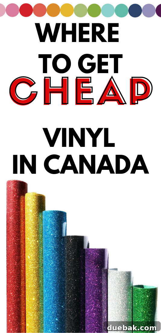 Where to buy cheap vinyl in Canada - save this list of Canadian craft vinyl suppliers for your next project.