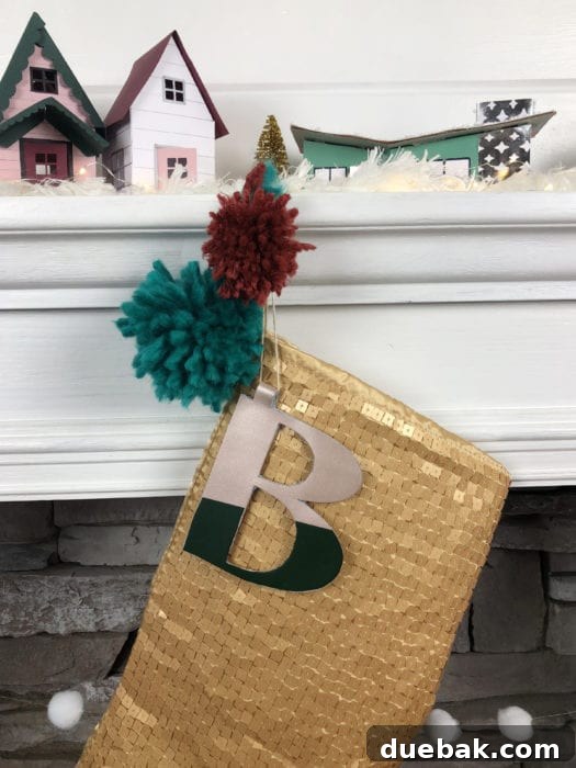 Finished DIY Leather Monogram Charms, perfect for stockings or keychains.