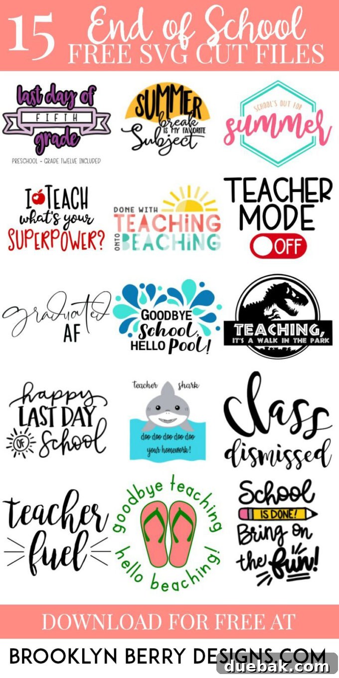 Educator Complimentary SVG Design 5 More examples of unique end-of-school SVG designs