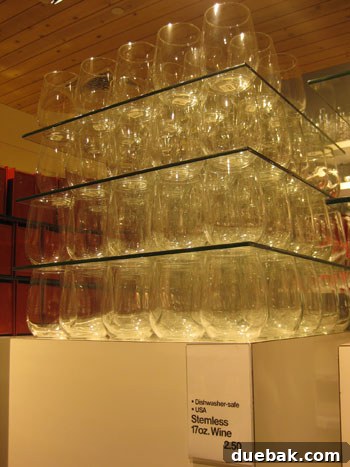 Elegant Stemless Wine Glasses from Crate & Barrel