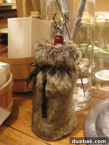 Faux-Fur Wine Cozy from Pottery Barn