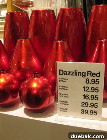 Vibrant Red Bud Vase from Crate & Barrel