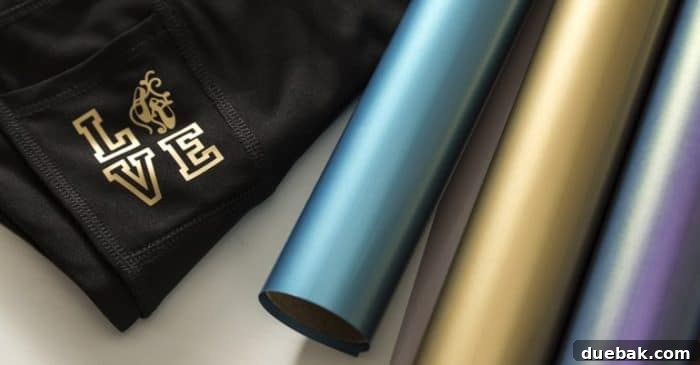 A close-up of a custom t-shirt made with iron-on vinyl, displaying intricate lettering.