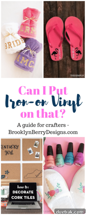 A comprehensive guide to unique materials for iron-on vinyl projects, asking 'Can I put Iron-on Vinyl on this material?'