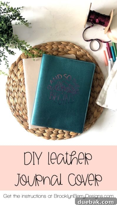 DIY leather journal cover with Cricut