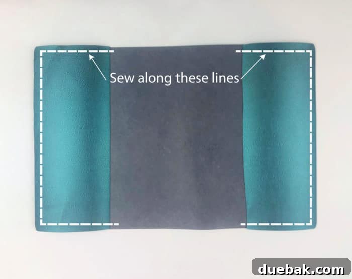 faux leather journal cover step-by-step