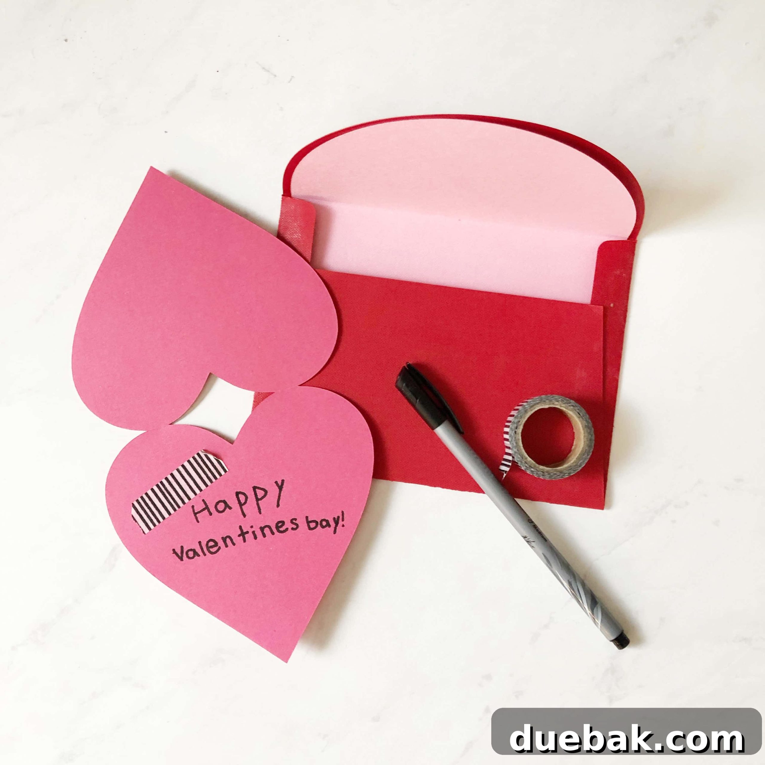 Close-up of easy DIY Valentine's cards, highlighting personalized designs and unique textures.