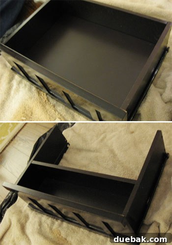 Modifying the vanity drawer for plumbing clearance