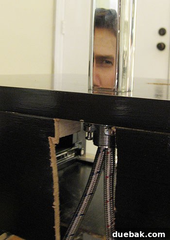Faucet installation on DIY vanity