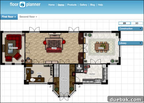 Room Layout Roadmap: 5 Steps to Your Perfect Space 6 Floorplanner.com interface