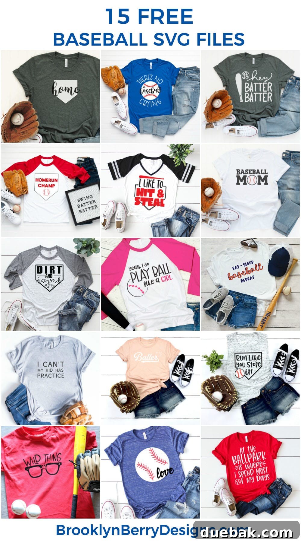 A wider variety of free baseball SVG files for various crafting projects, including designs for baseball moms, dads, and funny baseball quotes, perfect for Cricut and Silhouette users.