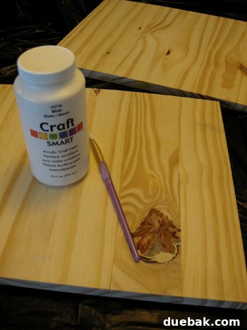 Crafting Vintage Wood and Paper Wall Signs 5 Wood plank being painted white