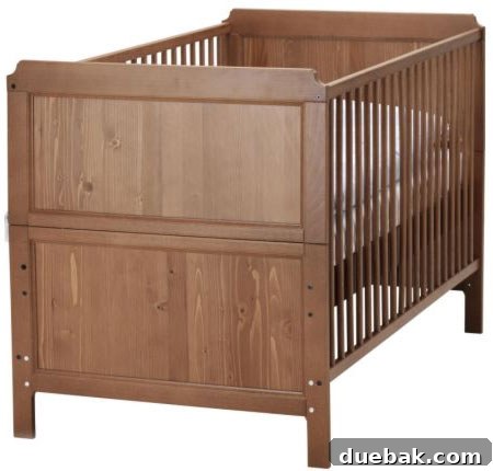Sustainable Cribs for a Healthy Baby 7 IKEA crib in natural wood