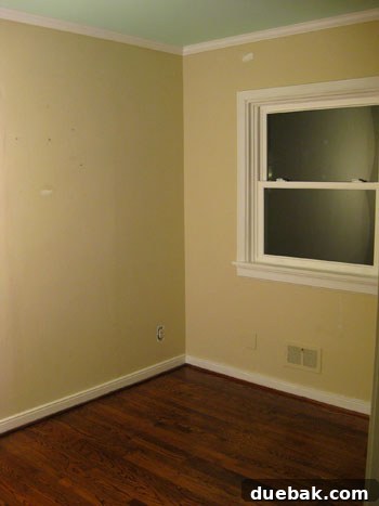 Nursery Room with Only Blue Ceiling Painted