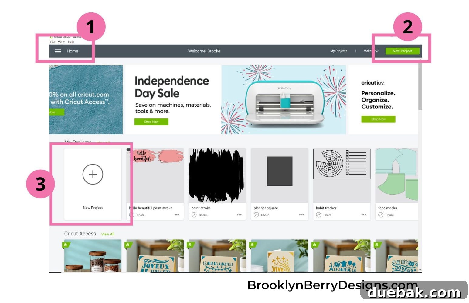 Cricut Design Space Jumpstart for New Makers 6 Ways to access the Canvas from the Cricut Design Space Home Page.