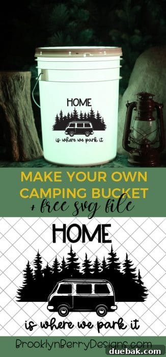 Another collage showcasing diverse free camping SVG files, offering more design options for crafters looking to personalize their camping gear.