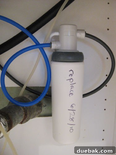 Connecting cold water line to filter
