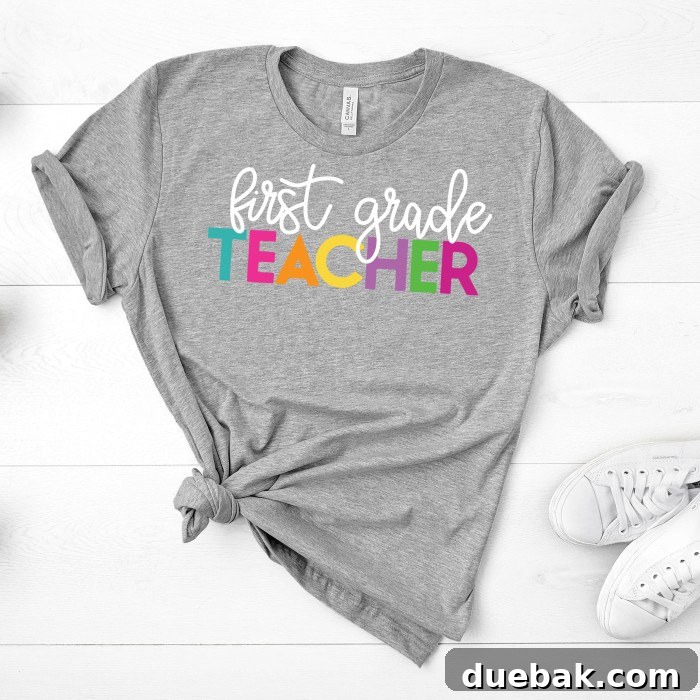 Customizable Teacher Shirt SVG for Every Grade