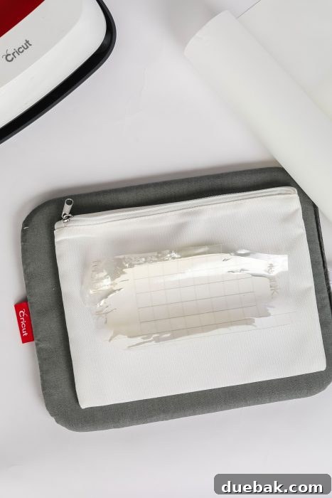 Craft a Custom Infusible Ink Makeup Bag 5 Infusible Ink design placed on the cosmetic bag