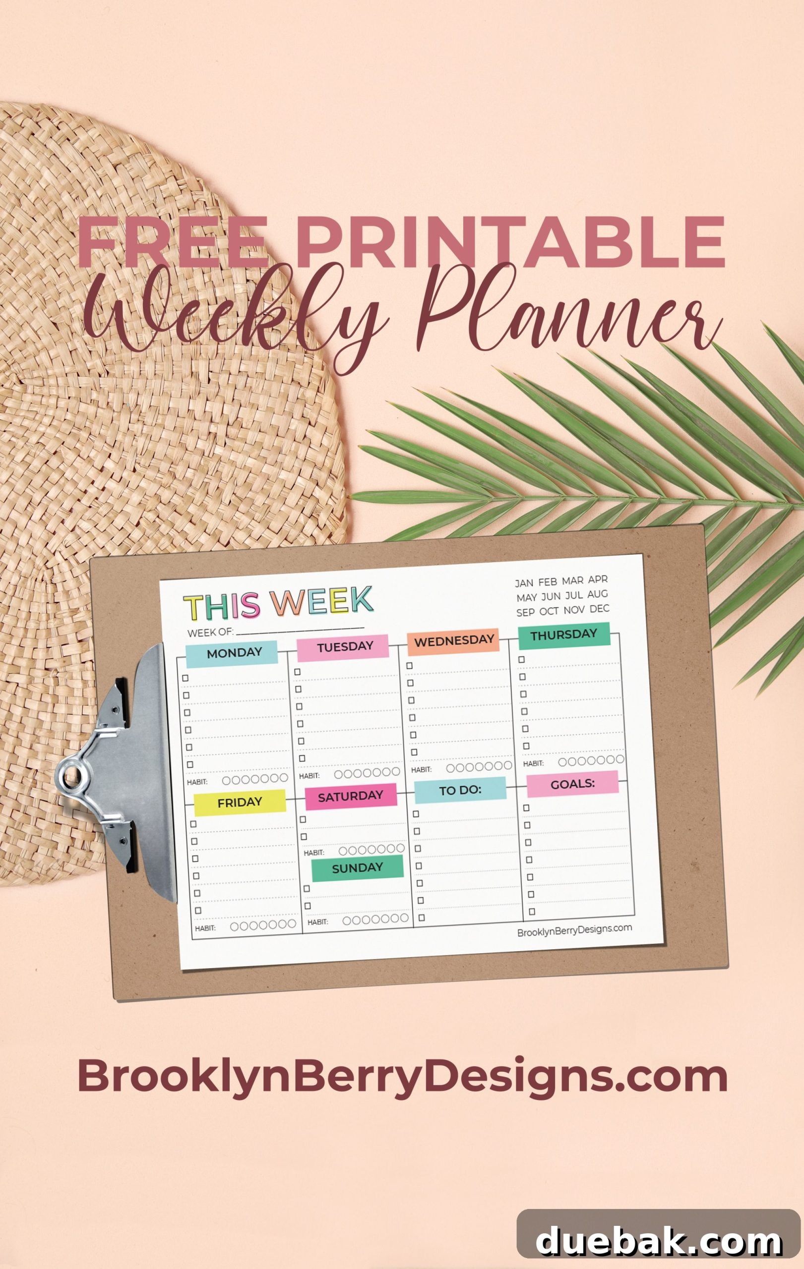 Detailed view of the weekly planner with filled-in sections for tasks and appointments.