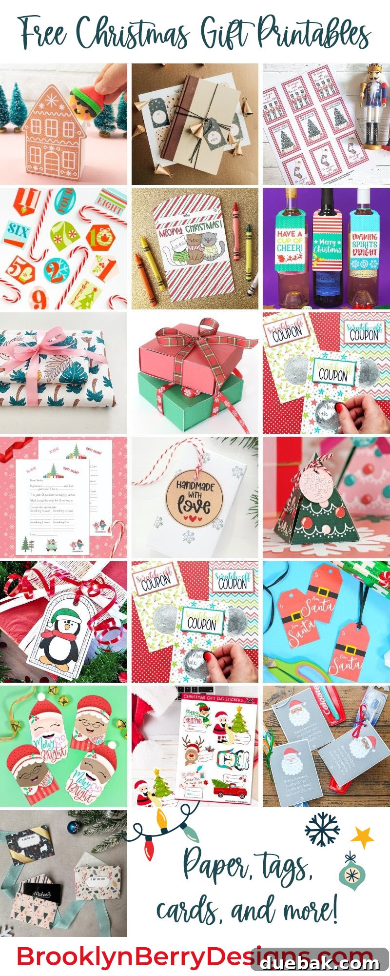 Collection of Printable Christmas Gift Ideas