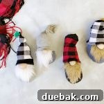 A close-up of a charming DIY Christmas gnome