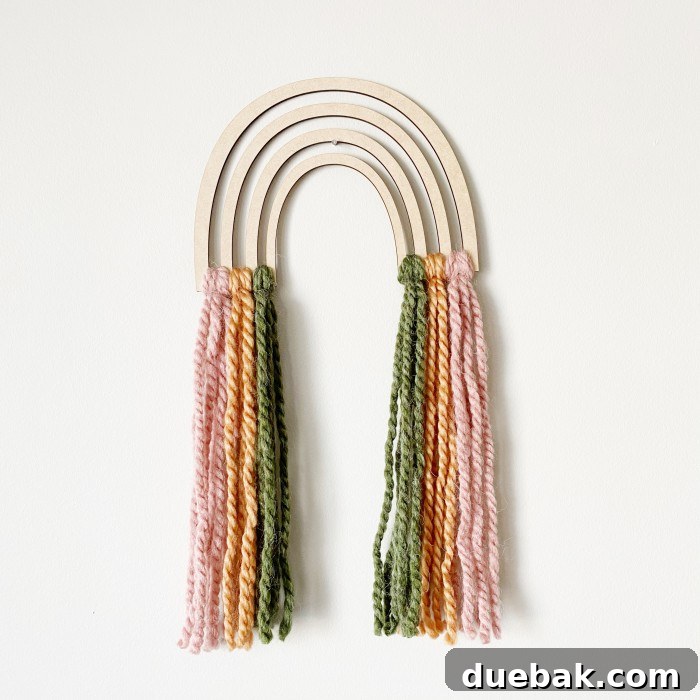 Rainbow Wall Hanging SVG Craft Project
