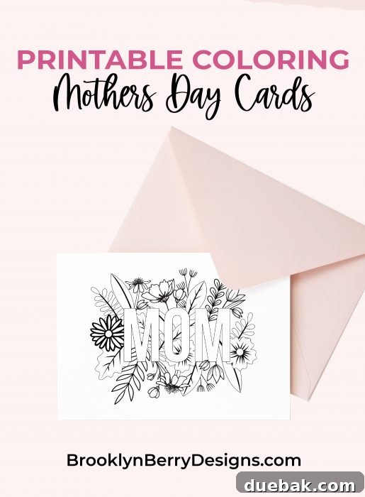 Heartfelt Printable Mother's Day Cards 4 DIY Mothers Day Card Process